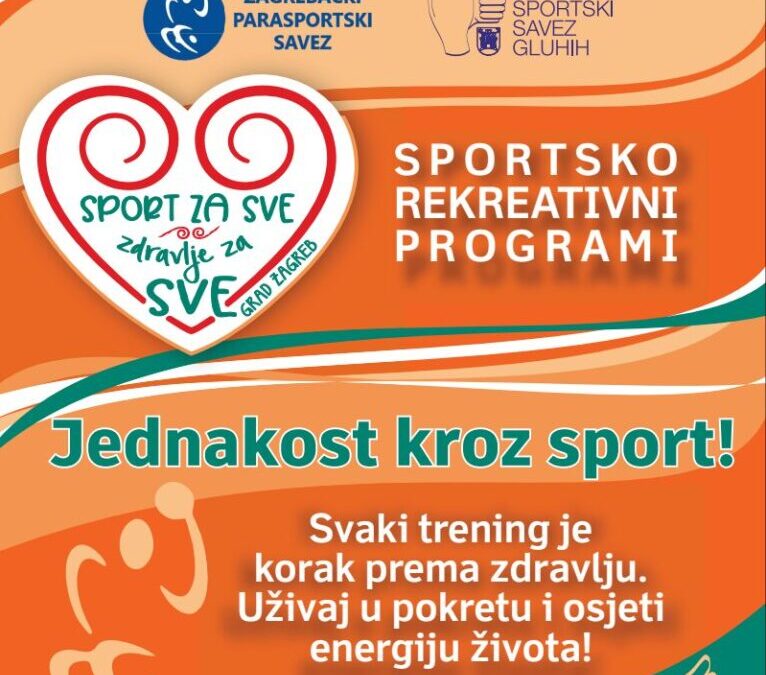 Kampanja Grada Zagreba „SPORT za sve = ZDRAVLJE za sve“