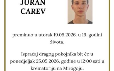 Posljednji ispraćaj našem dragom učeniku